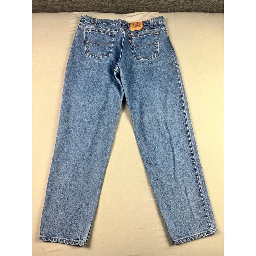 Vintage‎ Levis 550 Orange Tab Relaxed Fit Tapered Leg Jeans Made USA Mens 38x32*